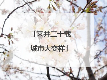 来并三十载 城市大变样