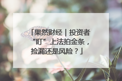 果然财经｜投资者“盯”上法拍金条，捡漏还是风险？