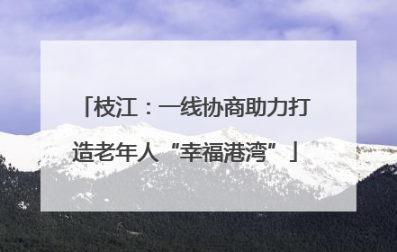 枝江：一线协商助力打造老年人“幸福港湾”