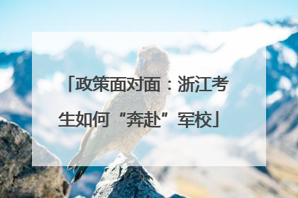 政策面对面：浙江考生如何“奔赴”军校