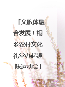 文旅体融合发展！桐乡农村文化礼堂办起趣味运动会
