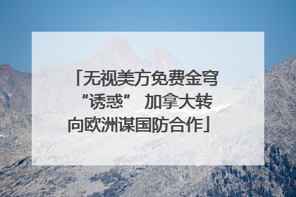 无视美方免费金穹“诱惑” 加拿大转向欧洲谋国防合作