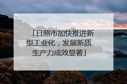 日照市加快推进新型工业化，发展新质生产力成效显著