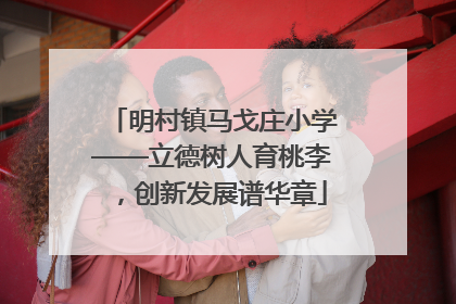 明村镇马戈庄小学——立德树人育桃李，创新发展谱华章