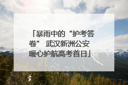 暴雨中的“护考答卷” 武汉新洲公安暖心护航高考首日