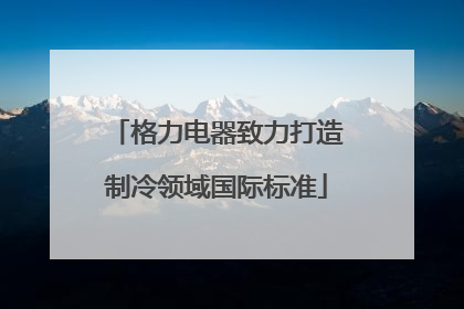 格力电器致力打造制冷领域国际标准