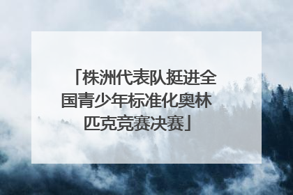 株洲代表队挺进全国青少年标准化奥林匹克竞赛决赛