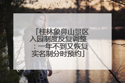 桂林象鼻山景区入园制度反复调整：一年不到又恢复实名制分时预约