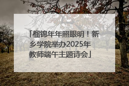 榴锦年年照眼明！新乡学院举办2025年教师端午主题诗会