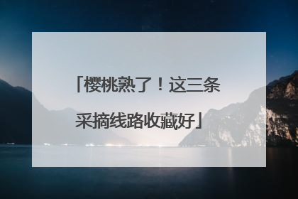 樱桃熟了！这三条采摘线路收藏好