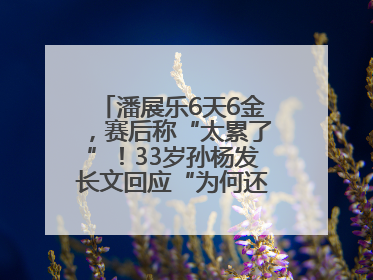 潘展乐6天6金，赛后称“太累了”！33岁孙杨发长文回应“为何还在坚持”
