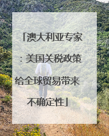 澳大利亚专家：美国关税政策给全球贸易带来不确定性