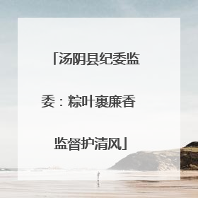 汤阴县纪委监委：粽叶裹廉香 监督护清风