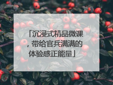 沉浸式精品微课,带给官兵满满的体验感正能量