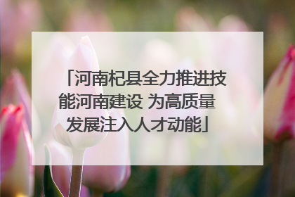 河南杞县全力推进技能河南建设 为高质量发展注入人才动能