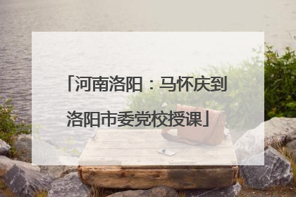河南洛阳：马怀庆到洛阳市委党校授课