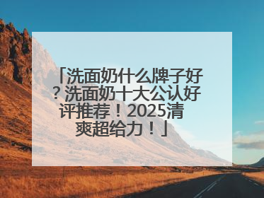 洗面奶什么牌子好？洗面奶十大公认好评推荐！2025清爽超给力！