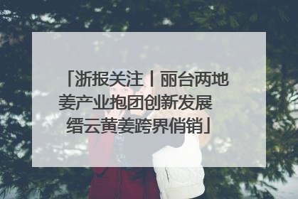 浙报关注丨丽台两地姜产业抱团创新发展 缙云黄姜跨界俏销