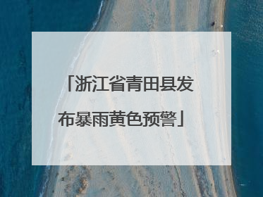 浙江省青田县发布暴雨黄色预警