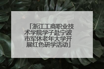 浙江工商职业技术学院学子赴宁波市军休老年大学开展红色研学活动