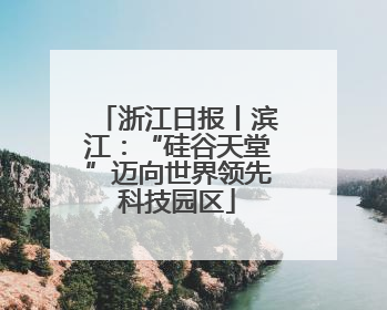 浙江日报丨滨江：“硅谷天堂”迈向世界领先科技园区