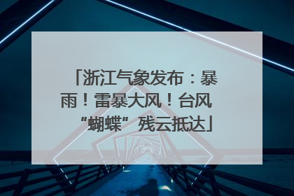 浙江气象发布：暴雨！雷暴大风！台风“蝴蝶”残云抵达