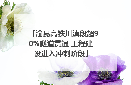 渝昆高铁川滇段超90%隧道贯通 工程建设进入冲刺阶段