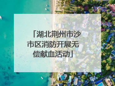 湖北荆州市沙市区消防开展无偿献血活动