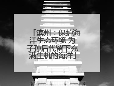 滨州：保护海洋生态环境 为子孙后代留下充满生机的海洋