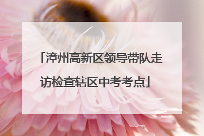 漳州高新区领导带队走访检查辖区中考考点