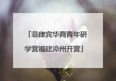 菲律宾华裔青年研学营福建漳州开营