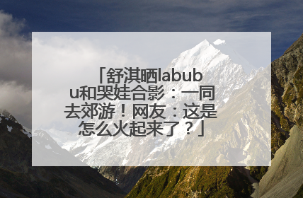 舒淇晒labubu和哭娃合影：一同去郊游！网友：这是怎么火起来了？