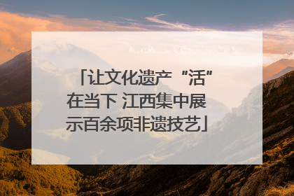 让文化遗产“活”在当下 江西集中展示百余项非遗技艺