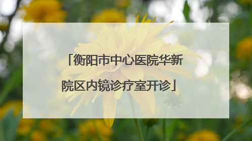 衡阳市中心医院华新院区内镜诊疗室开诊