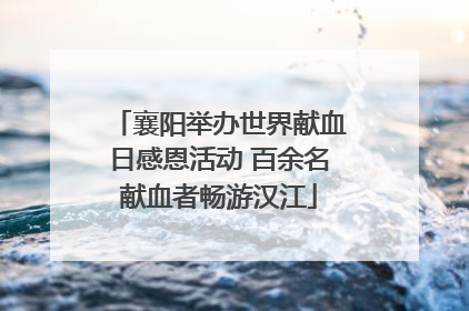 襄阳举办世界献血日感恩活动 百余名献血者畅游汉江