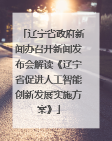辽宁省政府新闻办召开新闻发布会解读《辽宁省促进人工智能创新发展实施方案》