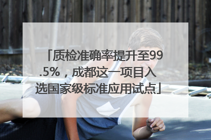 质检准确率提升至99.5%，成都这一项目入选国家级标准应用试点