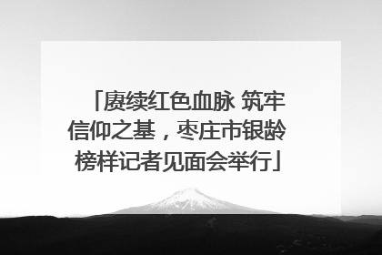 赓续红色血脉 筑牢信仰之基，枣庄市银龄榜样记者见面会举行