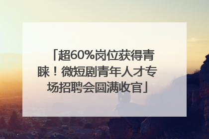 超60%岗位获得青睐！微短剧青年人才专场招聘会圆满收官