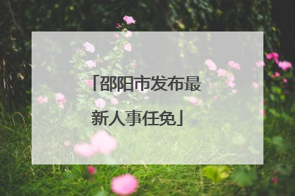 邵阳市发布最新人事任免