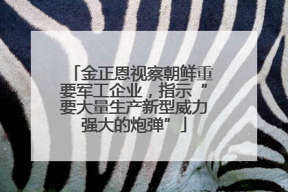 金正恩视察朝鲜重要军工企业，指示“要大量生产新型威力强大的炮弹”
