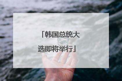 韩国总统大选即将举行