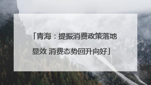 青海：提振消费政策落地显效 消费态势回升向好