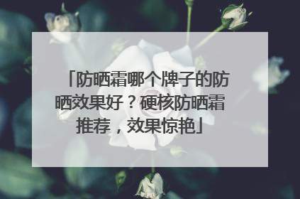 防晒霜哪个牌子的防晒效果好？硬核防晒霜推荐，效果惊艳