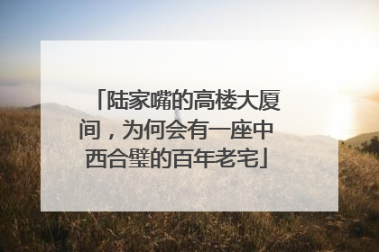 陆家嘴的高楼大厦间，为何会有一座中西合璧的百年老宅