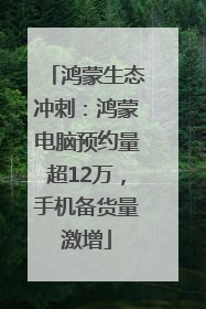 鸿蒙生态冲刺：鸿蒙电脑预约量超12万，手机备货量激增