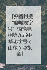 鼎香村携“聊城老字号”惊艳亮相第九届中华老字号（山东）博览会