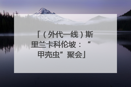 （外代一线）斯里兰卡科伦坡：“甲壳虫”聚会