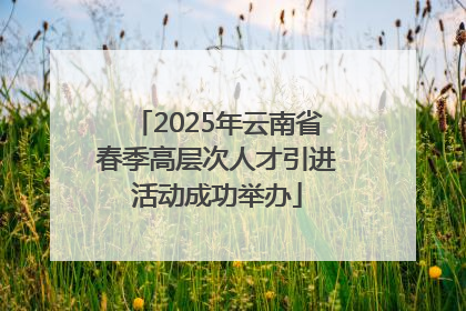 2025年云南省春季高层次人才引进活动成功举办