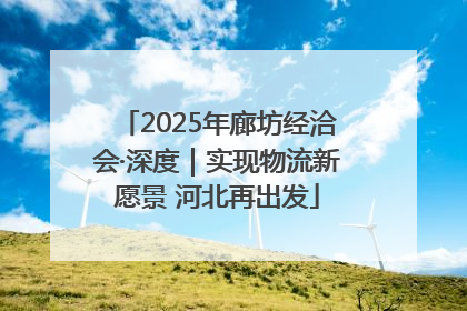 2025年廊坊经洽会·深度｜实现物流新愿景 河北再出发